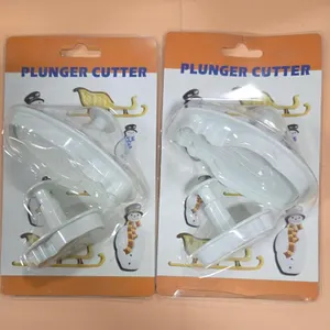 (2 pc) 2 pk Snowman Plunger Cookie Cutters