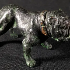 JOHN W. MERRIAM CIGARS BULL DOG PAPER WEIGHT ADVERTISING FIGURE