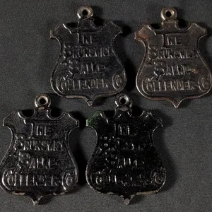 4 CAST IRON WEIGHTS THE BRUNSWICK BALKE COLLENDER CO BILLIARDS POOL