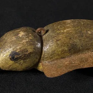 ANTIQUE FOLK ART CARVED WOOD DUCK DUCKLING FISH SPEARING DECOY