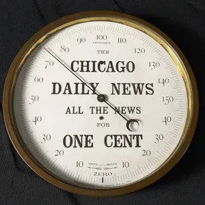 PATENTED 1885 THERMOMETER CHICAGO DAILY NEWS ALL THE NEWS FOR ONE CENT