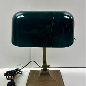 Antique Emeralite Banker's Desk Lamp