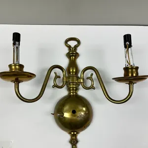 Vintage Brass Two-Arm Sconce