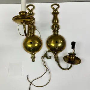 Two Vintage Brass Sconces