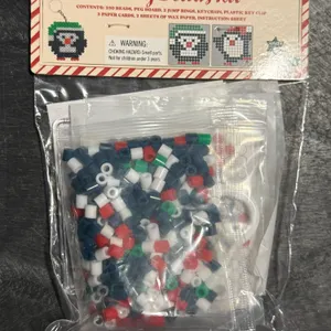 New- Christmas-themed Melty Beads Kit (fuse bead craft set) & Adopt a Snowman Toy
