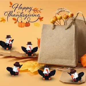 Thanksgiving Mini Resin Bald Eagle, Tiny Bald Eagles, Miniature Patriotic Bald Eagle Bird Figurines
