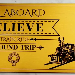 Polar Express Gold Golden Ticket Party Invite