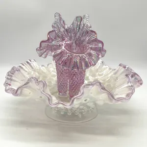 Fenton Glass Hobnail Epergne Vase