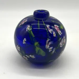 Cobalt Blue Millefiori Art Glass Perfume