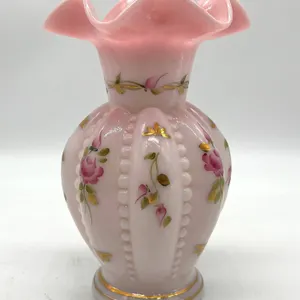 Fenton Hand Painted Artist Signed Vase