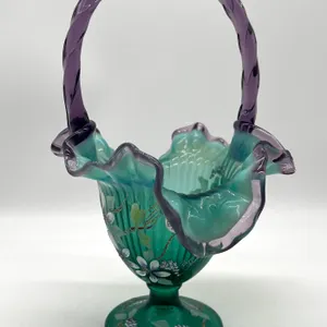 Fenton Hand Painted Artist Signed Glass