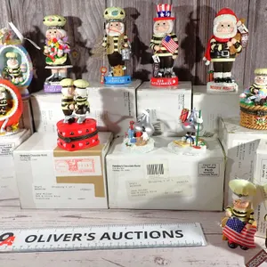 Vintage Kurt Adler Hershey’s Chocolate World Holiday Figurine Lot Part IV with Boxes