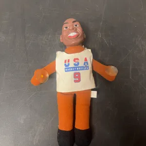 Vintage Stuffed Basketball Player Window Cling