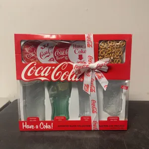 Coca- Cola Assorted Glass Collection w/ Coasters