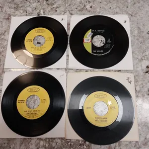 Four The Hollies 45 RPM US Singles on Epic and Imperial Labels, Various Tracks 1960s–1970s Era