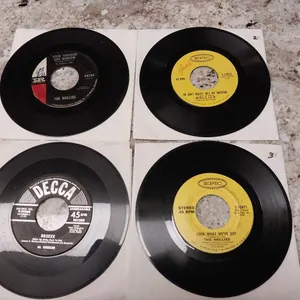Four 7-Inch 45 RPM Records Featuring The Hollies and Al Hibbler, Epic, Imperial, and Decca Labels