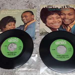 Peaches and Herb 45 RPM Vinyl Singles: 'For Your Love'/'I Need Your Love So Desperately' and 'Close