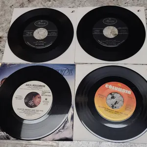 6 Soul and Pop 45 RPM Records by The Platters and Gladys Knight and the Pips, Columbia, Mercury, MCA
