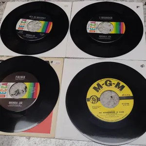 Eight Brenda Lee and Other 45 RPM Singles on DECCA and MGM Labels Circa 1960s-1970s with Sleeves