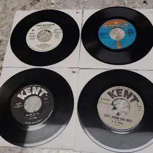 BB King Lot of Four 7-Inch 45 RPM Records on Kent and MCA Plus Frankie & The Knockouts Millennium Si