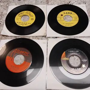 Four 1960s 7-Inch Soul, Doo Wop, and Pop 45 RPM Records by The Fantastic Johnny C, The Jive Five, Ja