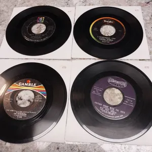 Four 45 RPM Records: The Impressions, Frank Ifield, The Intruders, Big Dee Irwin (Soul & Pop)