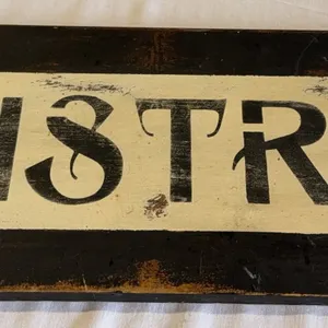 Large Primitive Bistro Sign