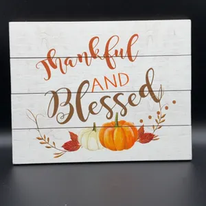 Thankful & Blessed Wooden Wall Art