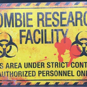 Zombie Metal Wall Sign