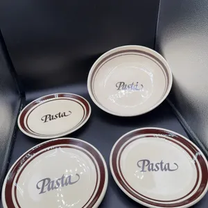 Ceramic Pasta Bowl, Plates & Cups