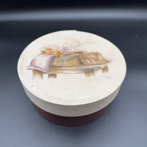 Primitive Round Wooden Box