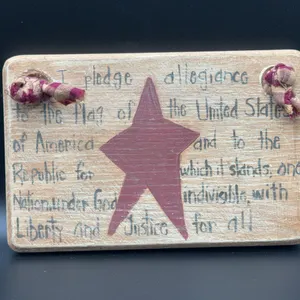 Primitive Americana Wooden Sign