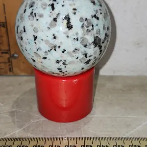 Polished Crystal Sphere Made Of Kiwi Jasper