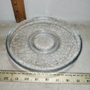 Unique Hand Crafted Glass Plate 9"X1.25"