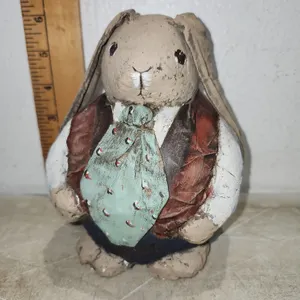 1992 A Wober Signed Folk Art Rabbit 6" Tall