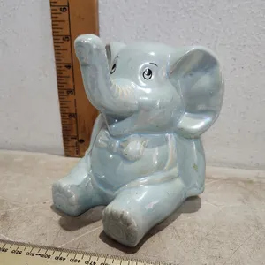 Vintage Ceramic Elephant Bank 5.5" Tall