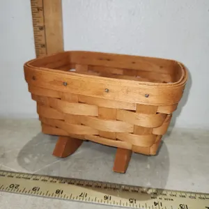 1990 Longaberger Small Cradle Basket 7"X5"X5"