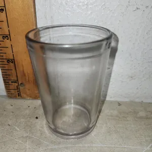 Vintage Glass Juice Jar/Cup 2.5"X3.5" Chipped