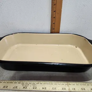 Vintage Enamel Finish Baking Dish 15.5"X8.75"X2.25"
