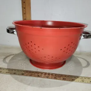 Metal Colander, Some Paint Chipping 12.5"X10"X6"