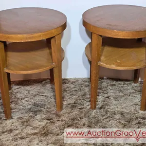 Matching Round End Tables. 22 x 26. LR