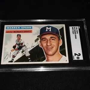 1956 Topps Warren Spahn SGC 2