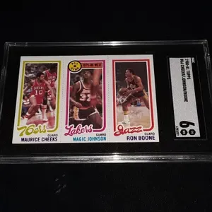 1980-81 Topps Magic Johnson/Cheeks/Boone SGC 6