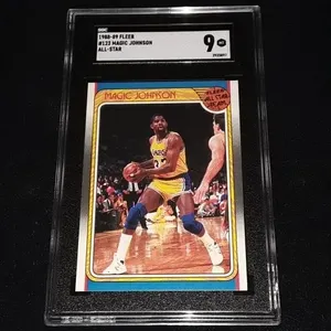1988-89 Fleer Magic Johnson SGC 9