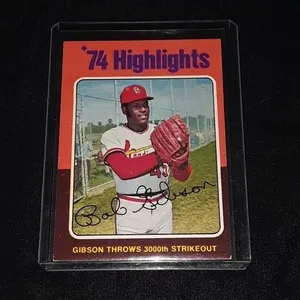 1975 Topps Bob Gibson 74' Highlights