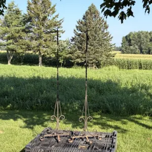 Pair of Decorative Wrought Iron Display Stands