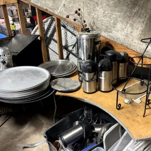 Large Assorted Serving Trays, Coffee Service & Buffet Equipment Lot