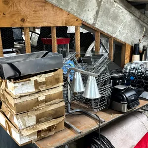 Large Catering & Event Equipment Lot – Popcorn Trays, Chafing Racks, Appliances & Lighting