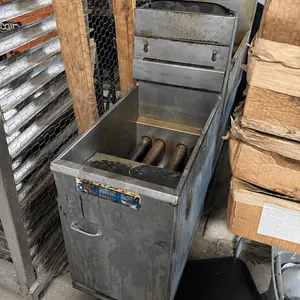 Commercial Stainless-Steel Floor-Model Deep Fryer – Untested