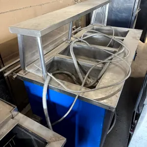 Four-Well Rolling Commercial Steam Table